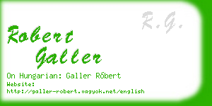 robert galler business card