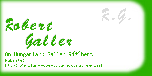 robert galler business card